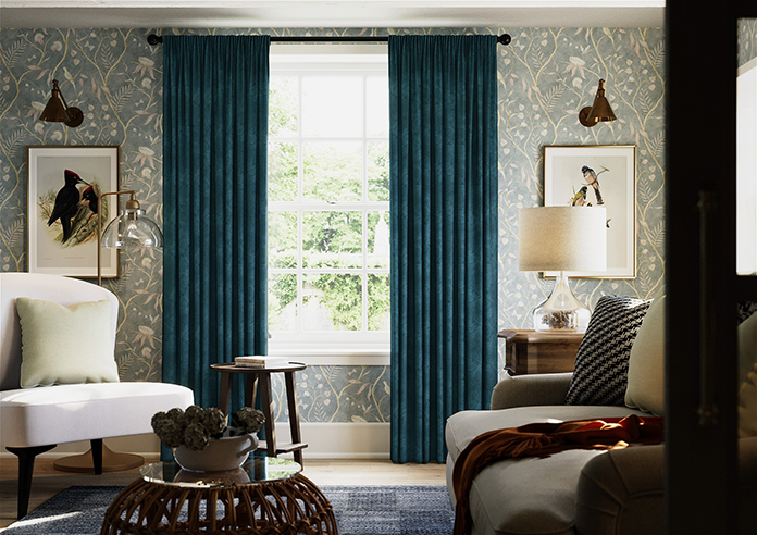 Florence Faux Suede, Ink Blue - Made to Measure Curtains - Image 3